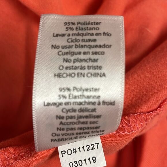 Lularoe XL Nicki Sleeveless Dress Solid Peach Coral Pockets Cotton Size Small - Picture 9 of 10